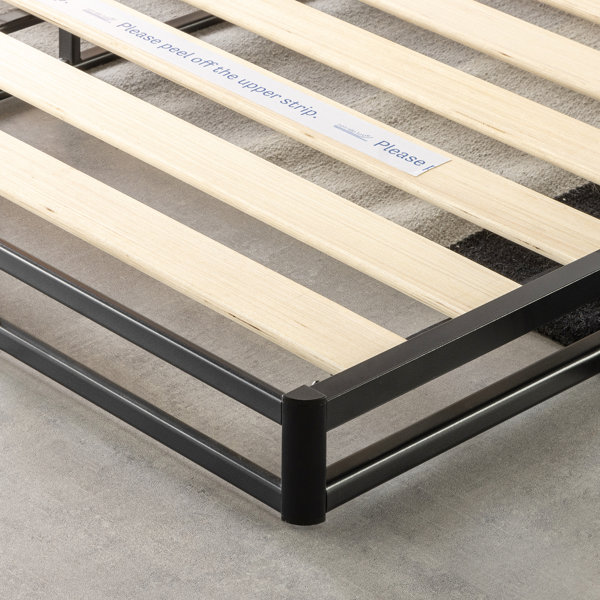 Alwyn Home Nikias Metal Box Spring with Wood Slats & Reviews Wayfair